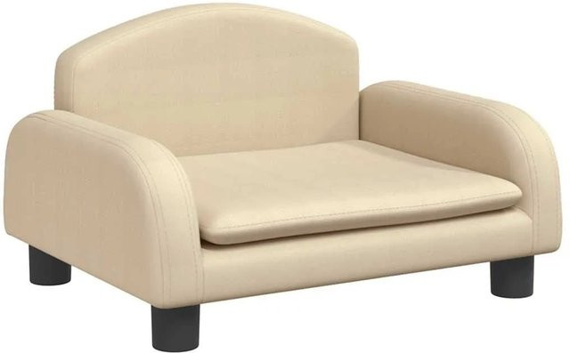 vidaXL Kindersofa aus Stoff in Creme und Beige mit Kiefern-Massivholz, B/T/H: 50 x 40 x 30 cm - Bild 1