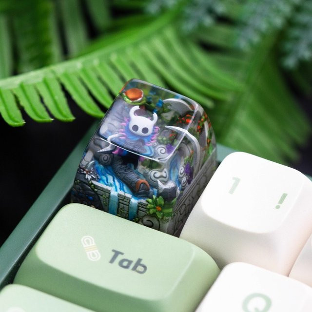AttackFox Hollow Knight Esc Key Epoxidharz Tastenkappe für mechanische Tastaturen, Multicolour, Anime Design für PC Gamer - Bild 1
