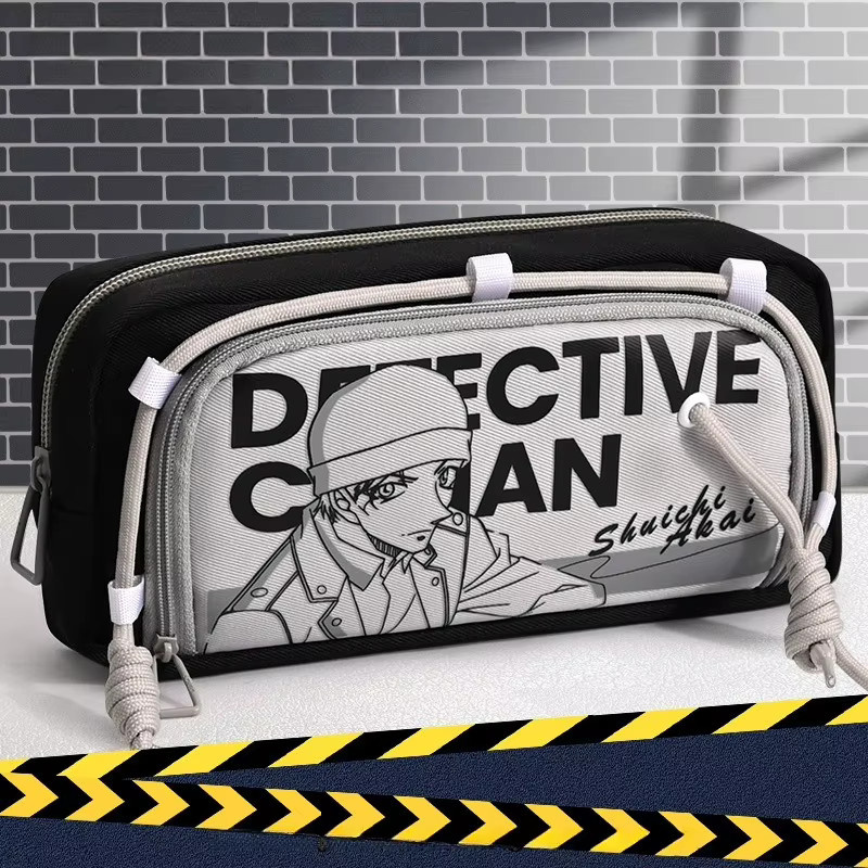 Bandai Anime Detective Conan Schreibwaren-Tasche als schmutzabweisender Stifthalter in Grün - Bild 2
