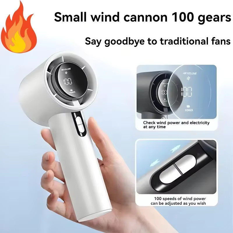 Lenovo 100 Speed Mini Handventilator mit USB-Aufladung und Eissensor in Weiß - Bild 3