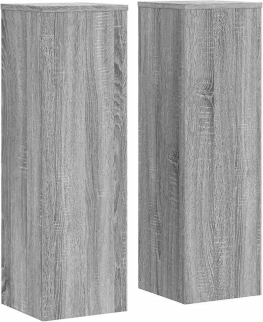 vidaXL Pflanzenständer 2er-Set aus Holzwerkstoff in Grau Sonoma, B/T/H: 25 x 25 x 80 cm - Bild 1