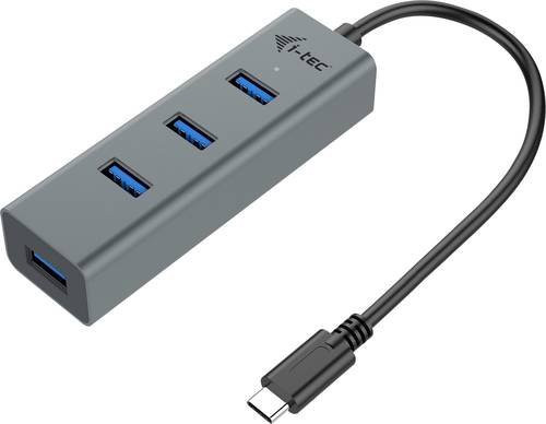 i-tec C31HUBMETAL403 USB-C Metal Hub mit 4 USB-A Ports USB 3.2 Gen1 5 GBit/s Grau - Bild 2