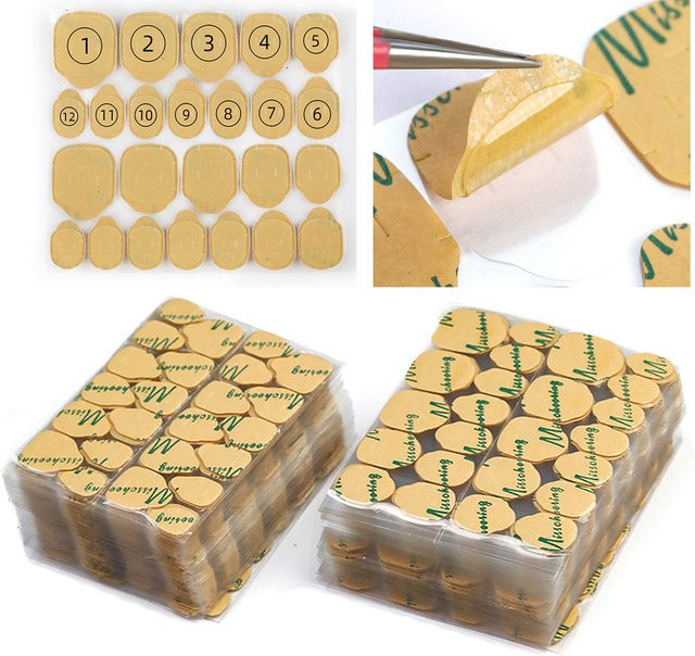 JEARLYU Klebesticker für künstliche Nägel, transparent, 240 Stück - Bild 1