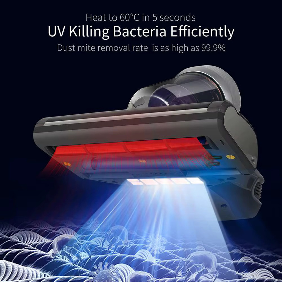 Jimmy JV35 Matratzen-Staubsauger mit UV-C-Licht und Hochheiztechnologie, 480W Leistung und 14Kpa Saugkraft zur Entfernung von Staub und Tierhaaren - Bild 2