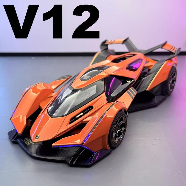 MAKEDA V12 720S Sportwagen Modell, 1:18, mit Licht und Sound, Orange - Bild 1