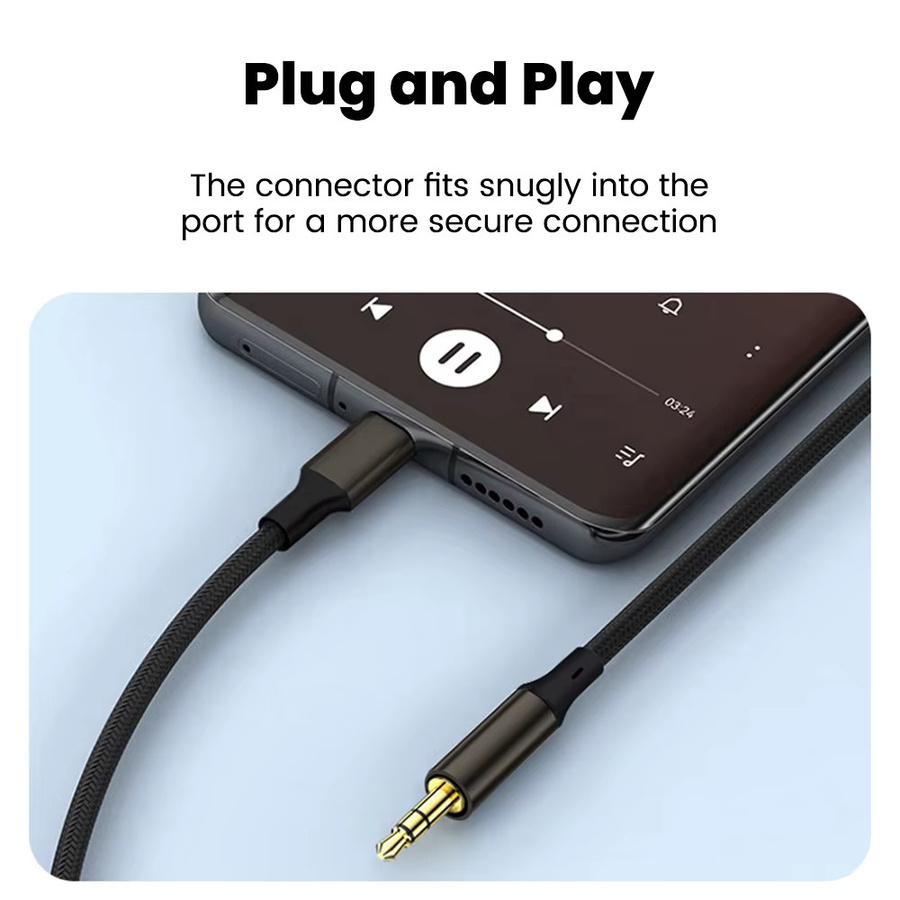 Olaf USB-C auf 3,5 mm Klinke AUX Audio-Adapter in Schwarz für iPhone 15 16 17 und Samsung - Bild 4