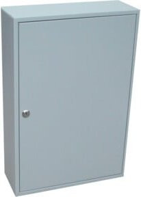 Schlüsselschrank aus Stahl in Grau, 1-türig, Wandmontage, B/T/H: 55 x 38 x 14 cm - Bild 1