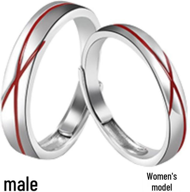 Global Finds Partnerring 925 Silber, Unisex - Bild 1