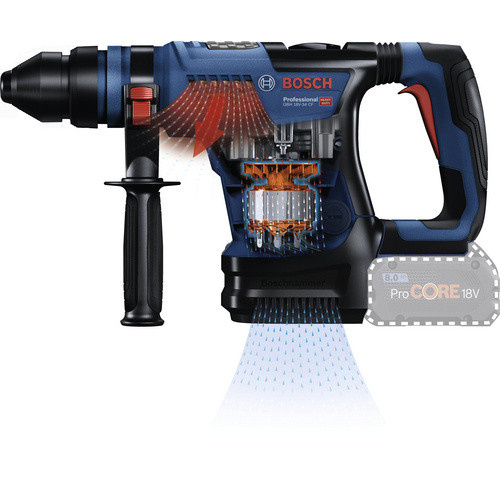 Bosch Professional Akku-Bohrhammer GBH 18V-34 CF Solo, 18 V, SDS-plus, 5,8 Joule, Blau/Schwarz/Rot - Bild 5