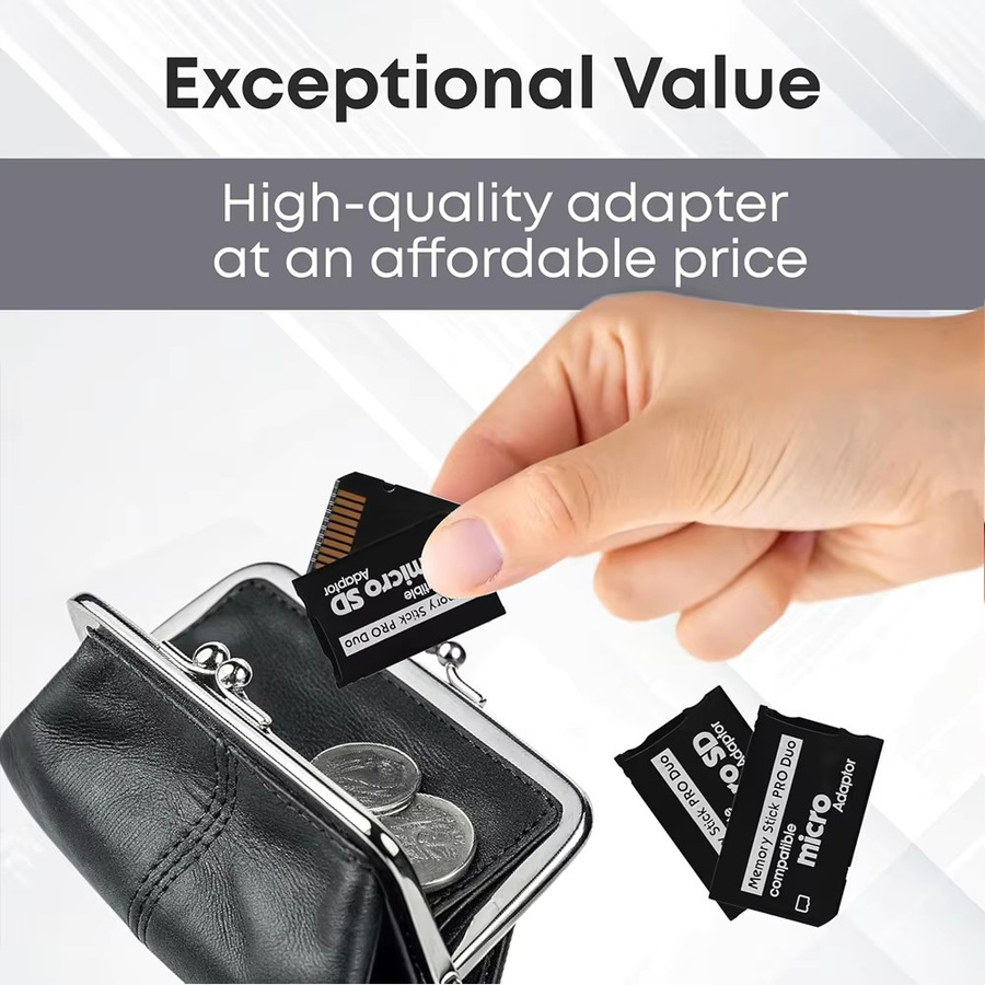 Sony TF zu MS Memory Stick Pro Duo Adapter Kartenleser in Schwarz für Sony PSP 1000 2000 3000 SD Kartenkonverter für PlayStation Gaming Zubehör - Bild 5