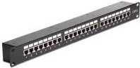 DeLOCK Patch-Panel mit 24 RJ-45 Kopplern für Ethernet/LAN, Schwarz, 1U - Bild 1