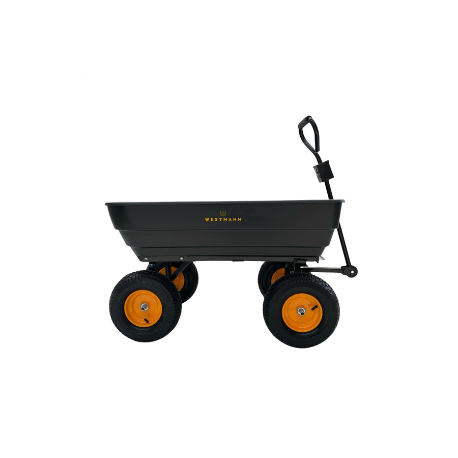 Westmann Gartenwagen Prakta M Schwarz mit Kippfunktion und 125 l Volumen, B/H/L: 59,5 x 105 x 119 cm - Bild 2