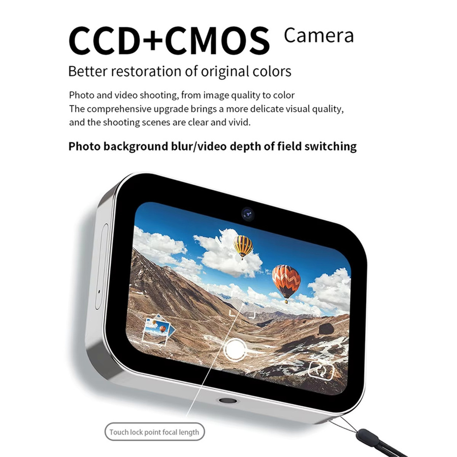 N88R 4K CCD Digitalkamera mit 64MP, Touchscreen, 16X Digitalzoom und IR Nachtsicht, Schwarz - Bild 5