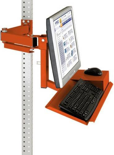 Manuflex ZB3626.2001 Standard Monitorträger für UNIVERSAL und PROFI mit Tastatur- und Mausfläche, VESA-Adapter 100mm, Farbe: Orange, B/T/H: 69,0 x 36,0 x 25,0 cm - Bild 1