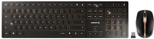 Cherry DW 9100 SLIM Kabelloses Tastatur- und Maus-Set mit Bluetooth und 2,4 GHz, QWERTY US-Layout, Schwarz - Bild 1