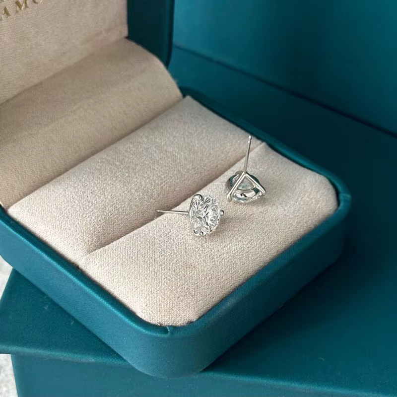 WDT.GEMS Ohrstecker, Lab Grown Diamond, 950 Platin, Damen - Bild 3