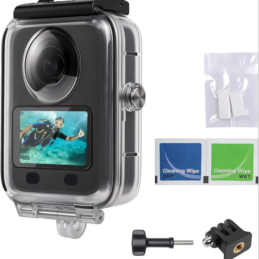 Walking Way wasserdichtes Gehäuse für DJI Osmo360, beschlagfreies Touchscreen-Kameragehäuse, transparent, bis 45 m Tauchtiefe - Bild 7