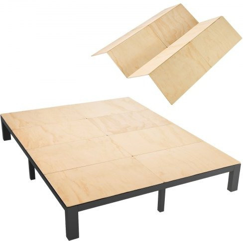 VEVOR Bunkie Board King Size aus Sperrholz, faltbares Matratzenstützbrett mit Nylongurtband und abgerundeten Kanten in Braun, B/T: 195 x 178 cm - Bild 1