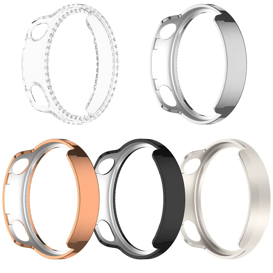 Xiaomi Smartwatch Screen Protector Stoßstange, Edelstahl, Silber, Kristall - Bild 3