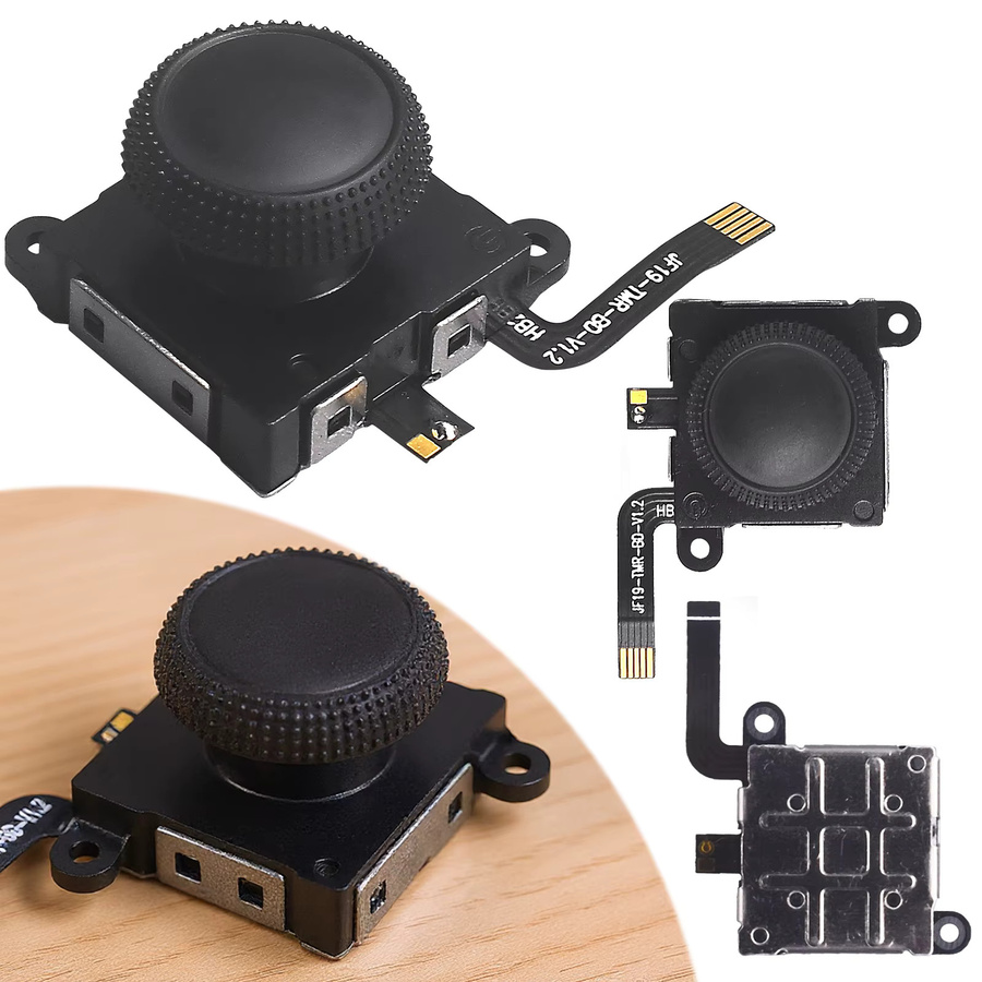 ALLOYSEED Hall-Sensor-Joystick als JoyCon-Ersatz für Nintendo Switch, OLED und Lite, TMR Elektromagnetischer Daumenstick ohne Drift-Effekt, Schwarz - Bild 3
