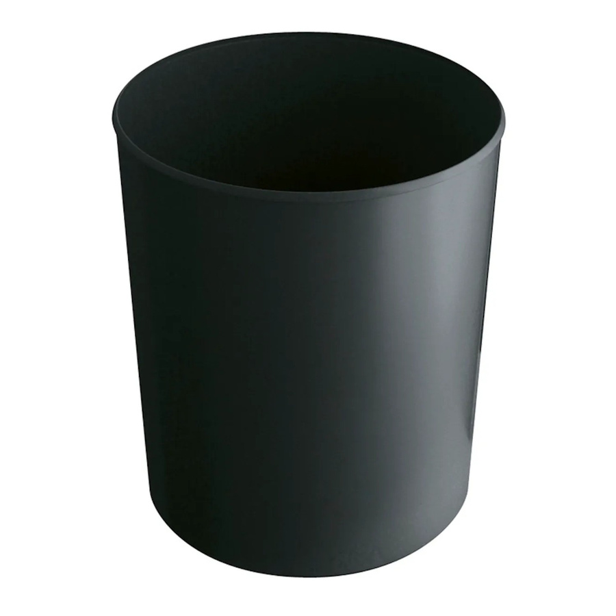 PROREGAL Runder Feuerfester Papierkorb und Abfallsammler aus Kunststoff, Schwarz, Volumen: 24 Liter, H x Ø: 30 x 24 cm - Bild 2