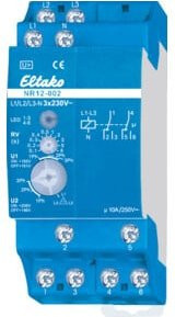 Eltako Netzüberwachungsrelais NR12-002-3x230V mit 2 Wechsler, 10A/250V, Farbe Blau, B/T/H: 3,6 x 5,8 x 5,8 cm - Bild 1