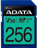 ADATA Premier Pro SDXC Speicherkarte, 256 GB, V30, Blau - Bild 1