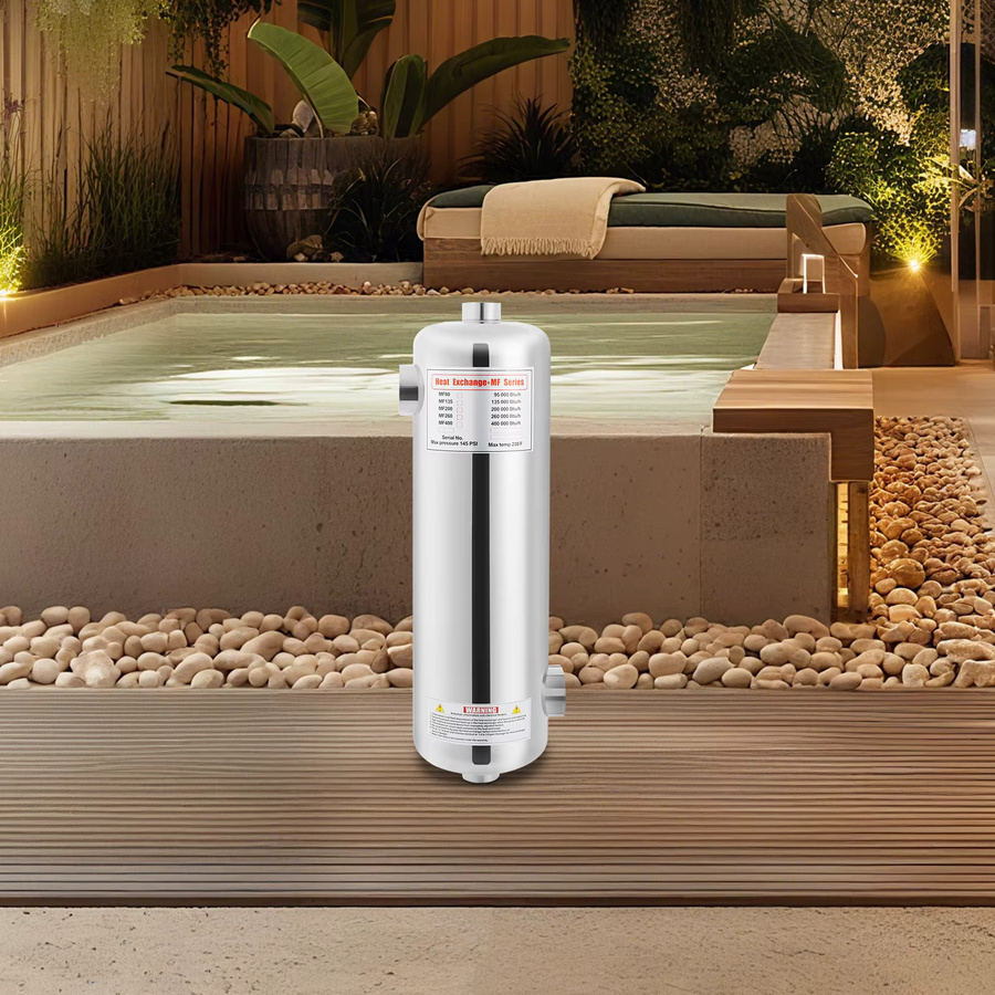 Edelstahl Schwimmbad Wärmetauscher 60KW für Pool und SPA in Silber - Bild 3