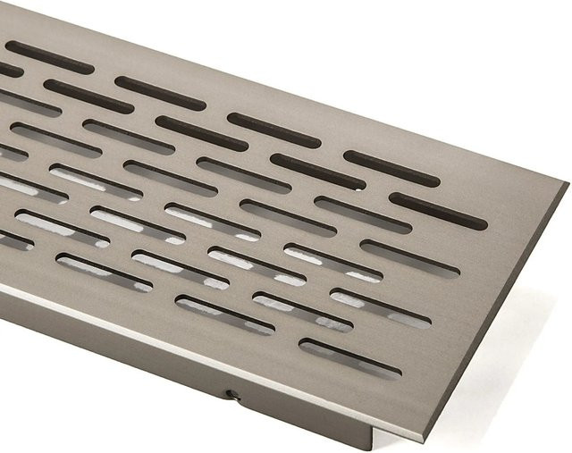 SO-TECH Lüftungsgitter mit ovaler Lochung in Silber und Edelstahloptik aus Aluminium - Bild 1