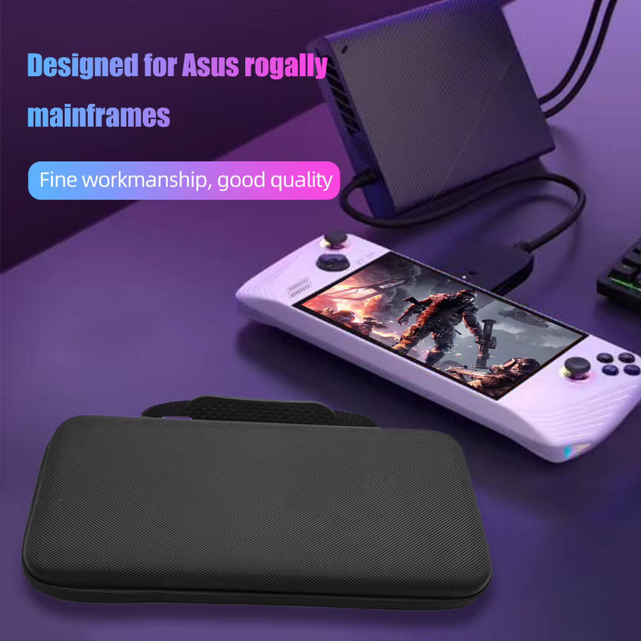Stoßfeste Asus ROG Ally Reisetasche in Schwarz mit tragbarem Griff zur Aufbewahrung von Zubehör - Bild 2