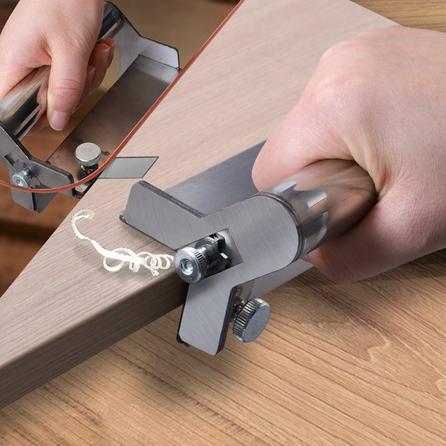 KPXIN Manueller Kantenhobel zum Entgraten und Anfasen von Holz in Silber und Weiß - Bild 1