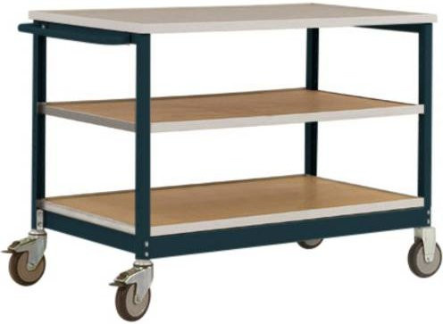 Manuflex MW2002.7016 Mobile Werkbank aus Stahl und Holz in Anthrazit, B/T/H: 113,5 x 78,0 x 59,0 cm - Bild 1