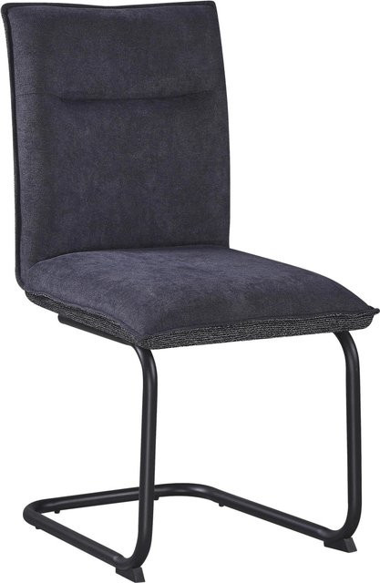 Mömax Stuhl Nova in Grau/Schwarz mit Freischwinger-Gestell für Esszimmer und Home Office - Bild 1