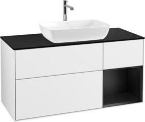 V&B Waschtischunterschrank Finion mit Wandbeleuchtung, Farbe Weiß lackiert, Breite: 120 cm, Tiefe: 50,1 cm, Höhe: 50,1 cm - Bild 1