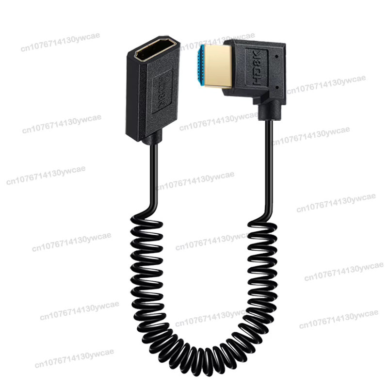 BSN Micro Mini HDMI Verlängerungskabel mit 90-Grad-Winkel, High Speed 8K60 Hz und 4K, Stecker auf Buchse, Schwarz - Bild 2