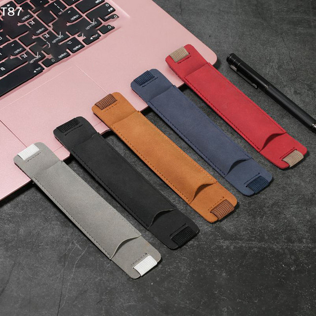 Tragbare Stiftetasche aus Kunstleder mit elastischem Band und Clip für Büro und Meetings - Bild 1