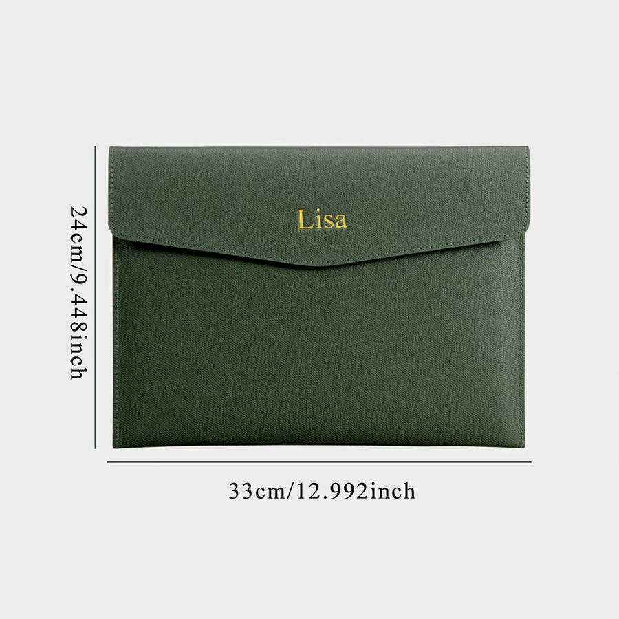 CNGRANDBAG Leder Aktentasche für A4 Dokumente in Blau oder Grün - Bild 4