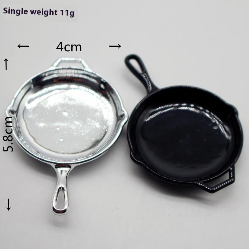 Yiran toy 1 Mini-Legierungspfannenmodell Küchenzubehör schwarz 1-teiliges Set - Bild 1