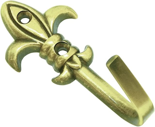 Gardinia Zierhaken Lilie in Messing-Poliert und Gold, Höhe: 5,5 cm - Bild 1