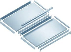 Bito Zusatzebene Set schräg/schräg aus verzinktem Stahl in Silber, B/T: 130 x 80 cm, Belastbarkeit 100 kg - Bild 1