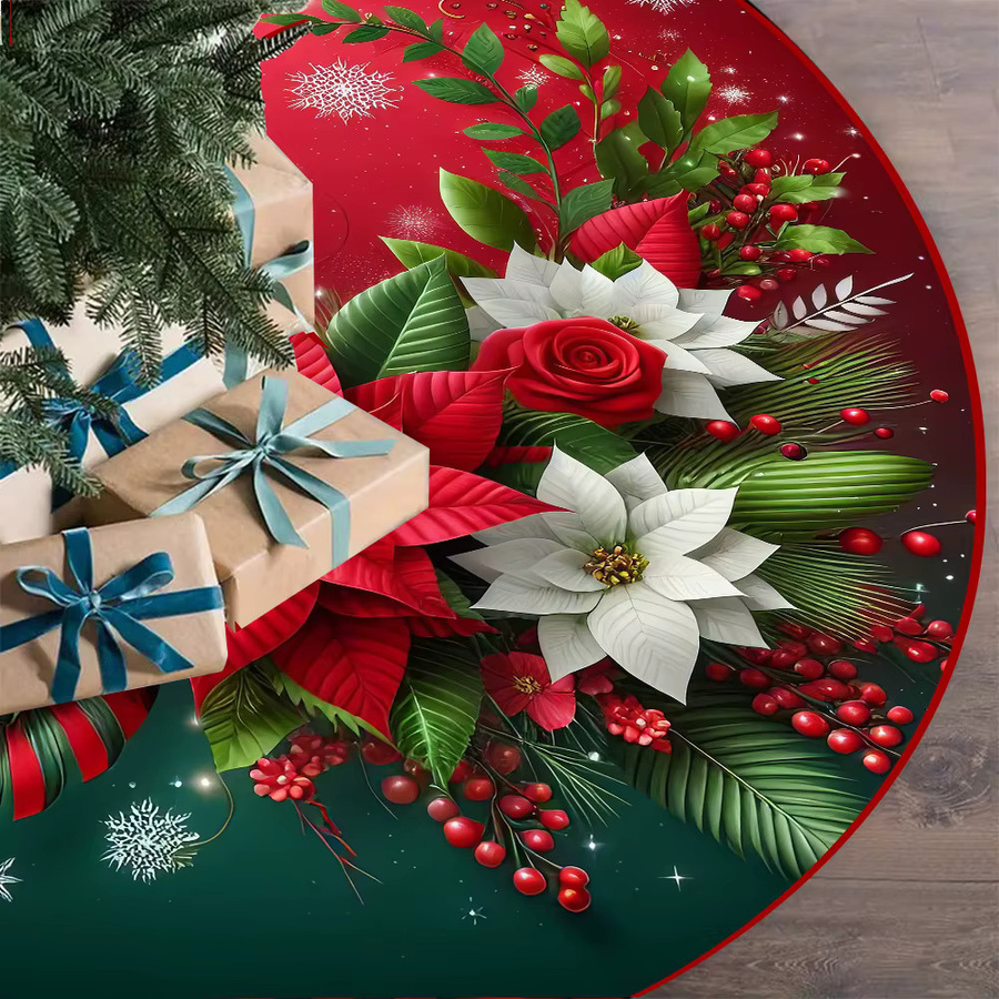 VIKAMA Weihnachtsbaumkleid mit floralem Muster in Multicolour - Bild 4