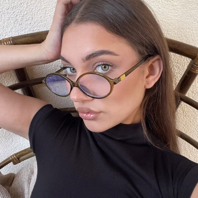 BYLEN Korrektionsbrille Oval, Kunststoff, Braun, Damen, Vollrand - Bild 1