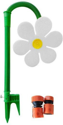 Crazy Daisy Rasensprenger Tanzende Blume in Weiß mit 360-Grad-Drehung aus Kunststoff - Bild 1