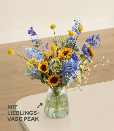 Blume2000 Sommermix Blumenstrauß Sunflower Chrysanthemum Multicolor
