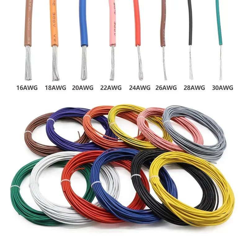 PVC Litzenkabel 1007 verzinntes OFC-Kupferkabel für DIY LED-Anwendungen in Weiß oder Mehrfarbig, 300V, verschiedene AWG-Stärken verfügbar - Bild 3