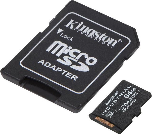 Kingston Industrial microSDXC Speicherkarte 64 GB mit Adapter, V30, UHS-I, Schwarz - Bild 3