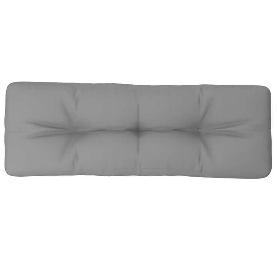 vidaXL Palettenkissen Grau aus Polyester, wasserabweisend und UV-beständig, B/T/H: 120 x 40 x 12 cm - Bild 2