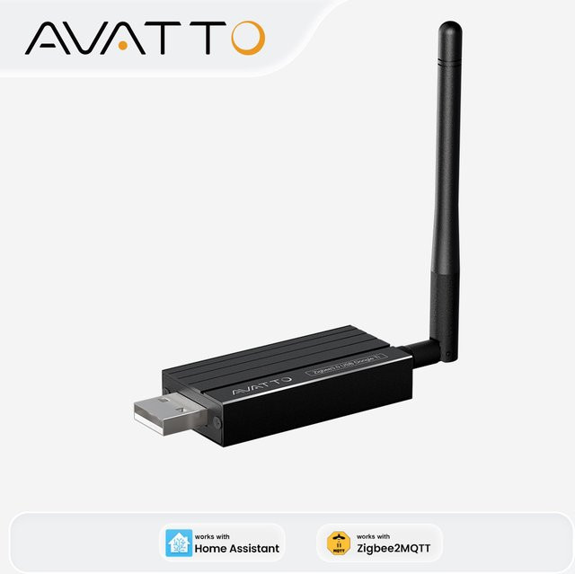AVATTO Zigbee 3.0 USB-Dongle Plus Universal Wireless Gateway Hub in Schwarz für Home Assistant, Zigbee2MQTT, Raspbian und Ubuntu - Bild 1