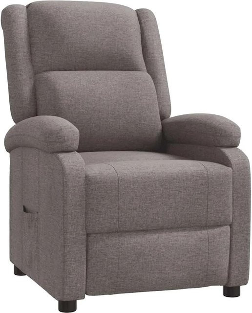 vidaXL Relaxsessel in Taupe aus Stoff mit Armlehnen und manueller Rückenlehne - Bild 1