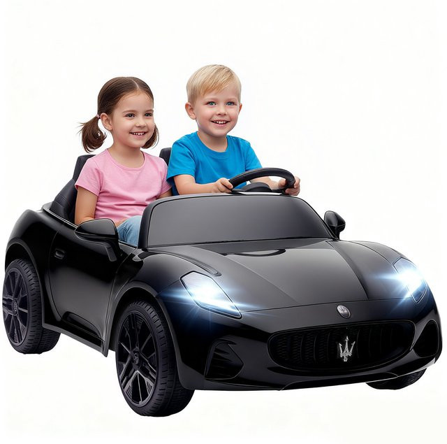 AIYAPLAY Kinder Elektroauto 12V, 2-Sitzer, Schwarz, ab 3 Jahre - Bild 1